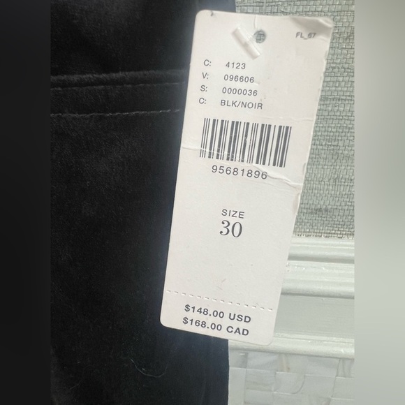 NWT new 30 Anthropologie pilcro solid velvet moto cropped pants black short - Picture 10 of 14